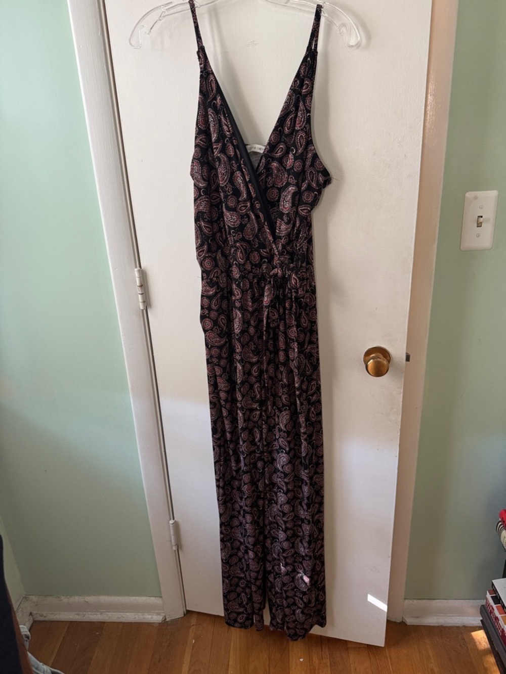 Olivia Grey Black and Pink Paisley Jumpsuit